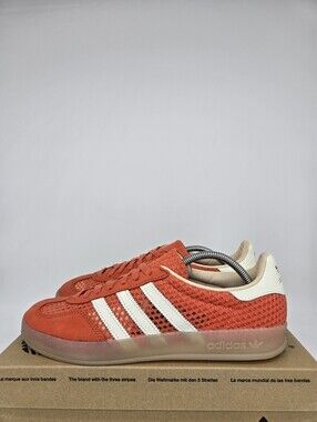 adidas Women's Gazelle Indoor JS0713 Glow Amber Off White Shoes Size 11.5